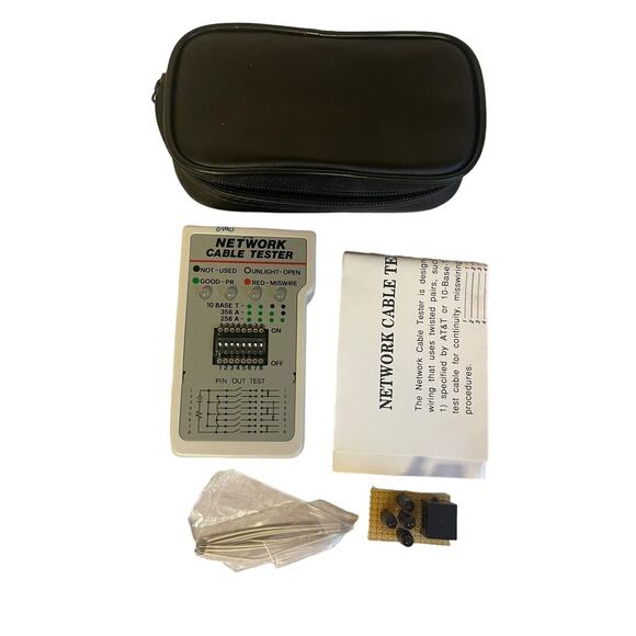 247534 Network Cable Tester With Manual And Carrying Bag - Picture 1 of 4
